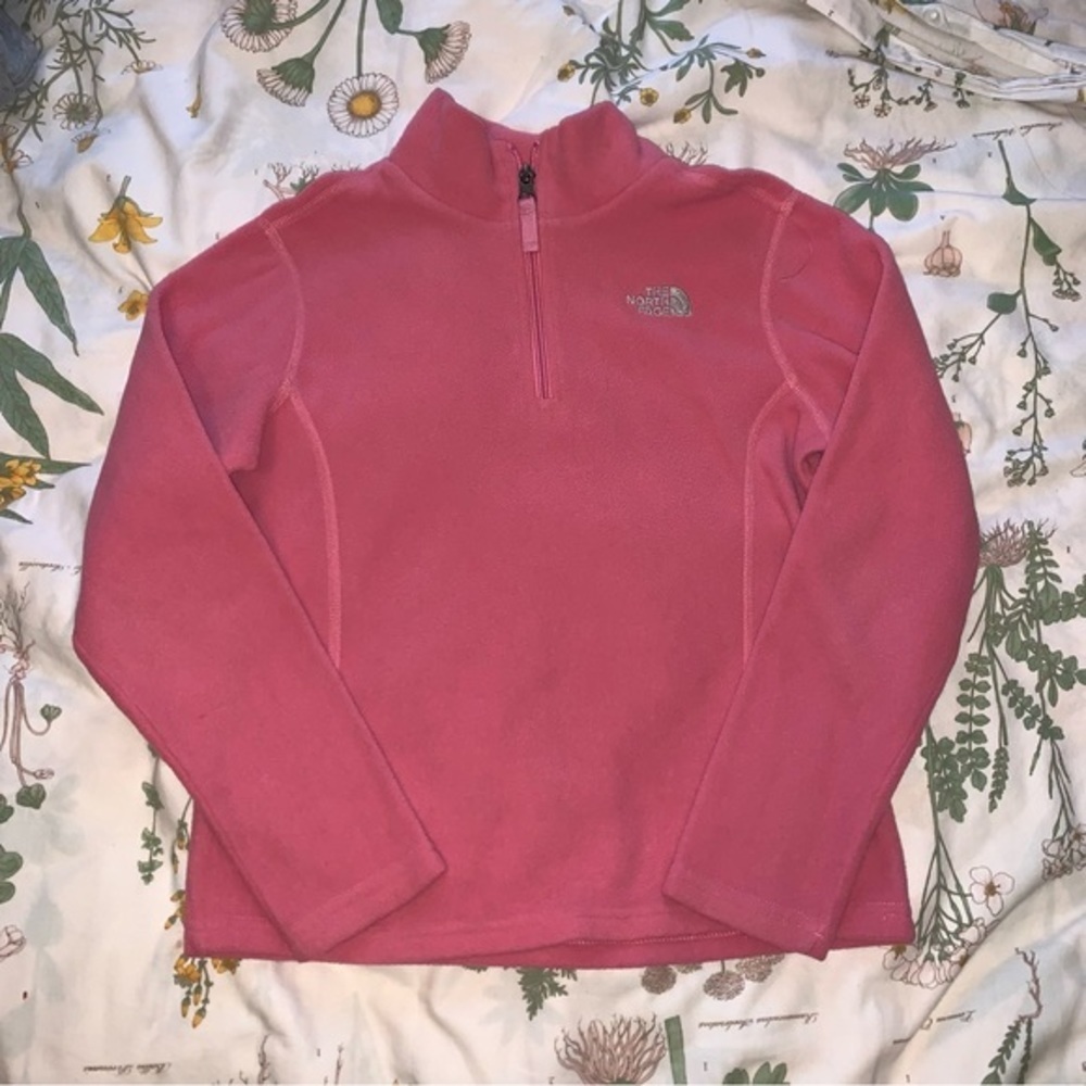 FIRM PRICE❤️North face girls pink pullover